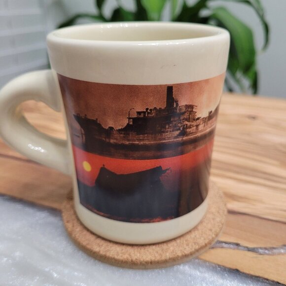 Vintage Sunset Beach Coffee Mug Heavy Sturdy - Picture 3 of 5